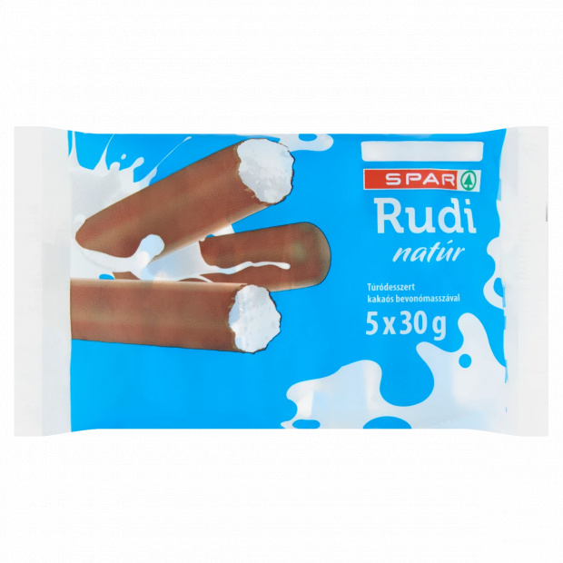 SPAR Rudi natúr túródesszert kakaós bevonómasszával 5 x 30 g