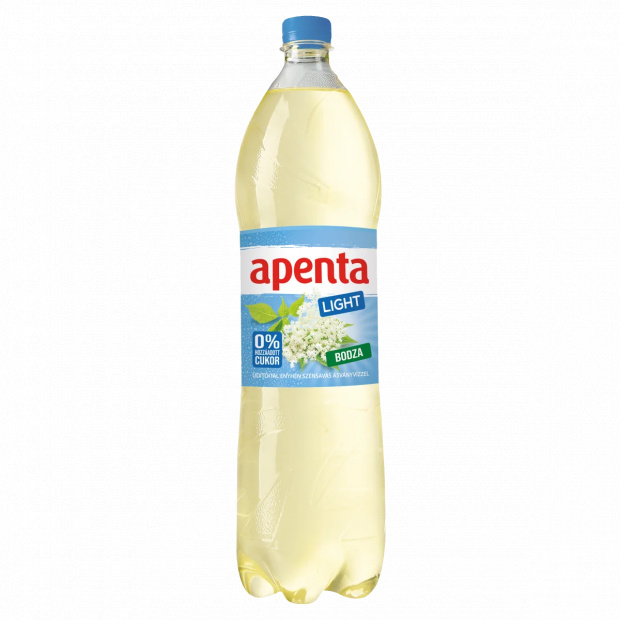 Apenta Light energiamentes bodza üdítőital enyhén szénsavas ásványvízzel, édesítőszerekkel 1,5 l