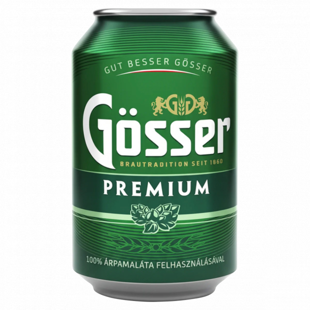 Gösser Premium minőségi világos sör 5% 330 ml 