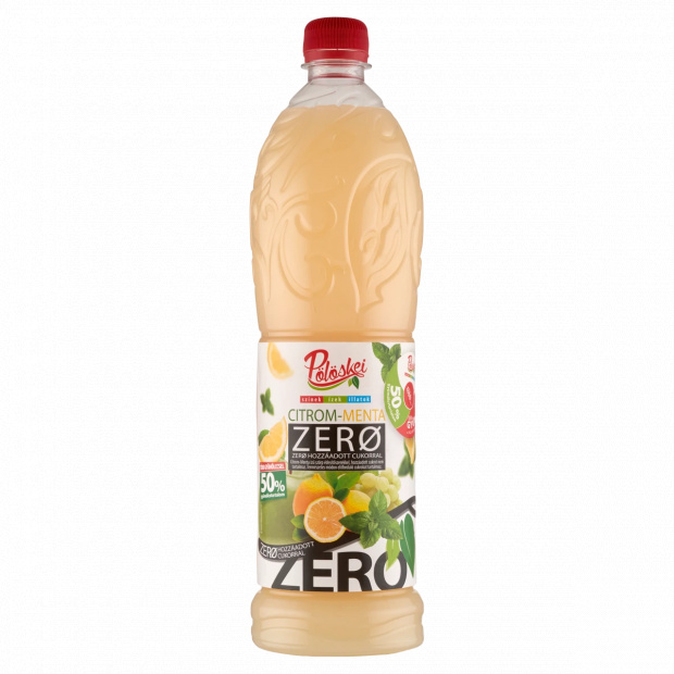 Pölöskei Zero citrom-menta ízű szörp édesítőszerekkel 1 l