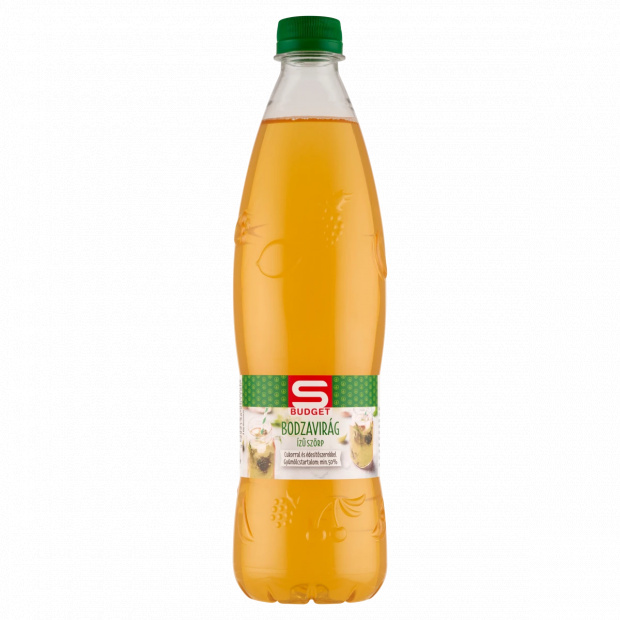S-Budget bodzavirág ízű szörp cukorral és édesítőszerekkel 0,7 l