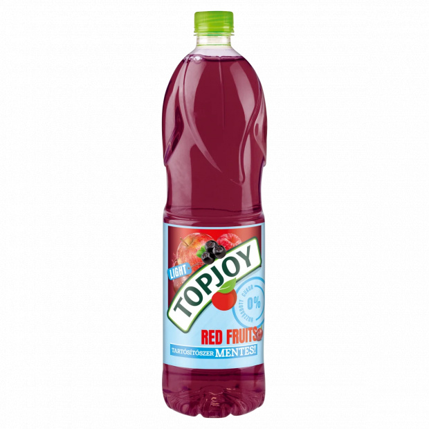 Topjoy Light Red Fruits szénsavmentes vegyes gyümölcsital édesítőszerekkel 1,5 l