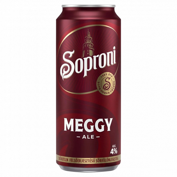 Soproni Meggy Ale szűretlen felsőerjesztésű sörkülönlegesség 4% 500 ml