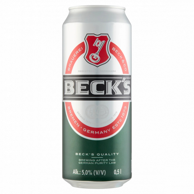 Beck\'s minőségi világos sör 5% 500 ml