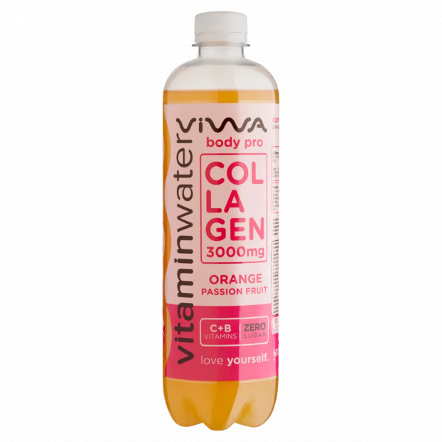 Viwa Vitaminwater narancs-maracuja ízű, energia- és szénsavmentes üdítőital 600 ml Viwa Vitaminwater narancs-maracuja ízű, energia- és szénsavmentes üdítőital 600 ml