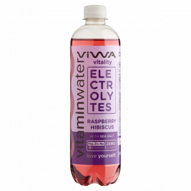 Viwa Vitaminwater málna-hibiszkusz ízű, energia- és szénsavmentes üdítőital 600 ml Viwa Vitaminwater málna-hibiszkusz ízű, energia- és szénsavmentes üdítőital 600 ml
