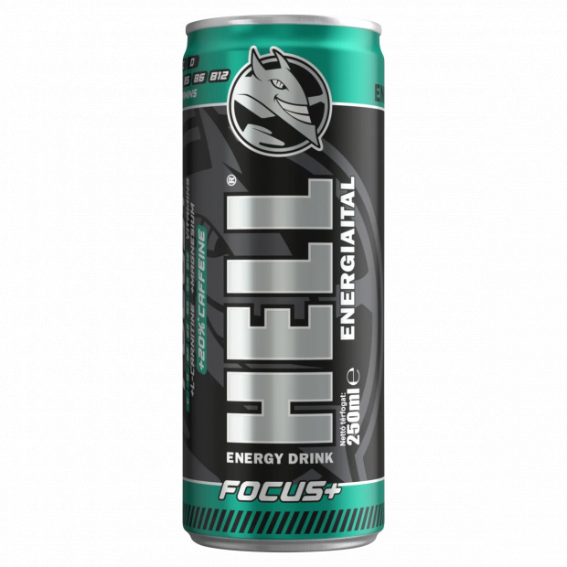 HELL Focus+ mangó-, narancs- és tuttifruttiízű, koffeintartalmú, szénsavas energiaital 250 ml HELL Focus+ mangó-, narancs- és tuttifruttiízű, koffeintartalmú, szénsavas energiaital 250 ml
