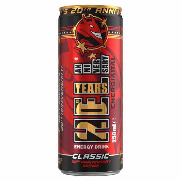 HELL Classic tuttifruttiízű, koffeintartalmú, szénsavas energiaital hozzáadott vitaminokkal 250 ml