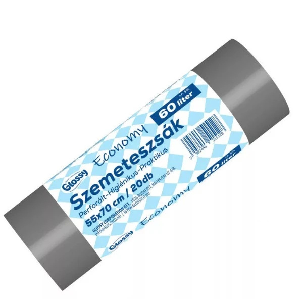 GLOSSY ECO. SZEMETESZSÁK 60L