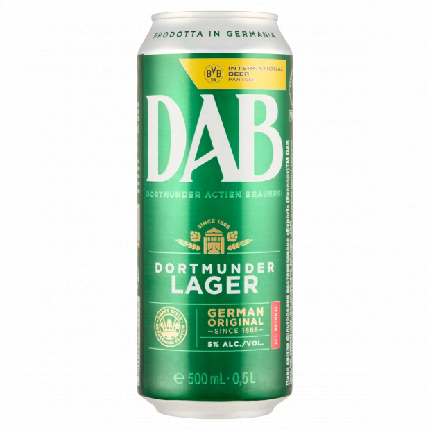 DAB Dortmunder világos sör 5% 500 ml