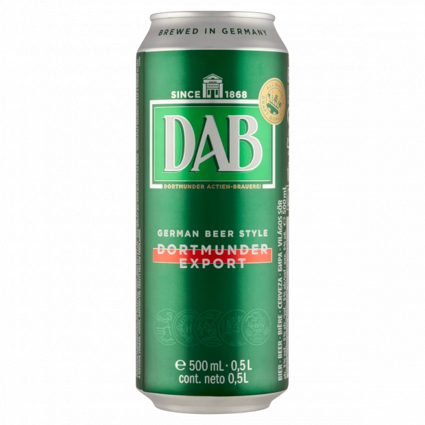 DAB világos német sör 5% 0,5 l