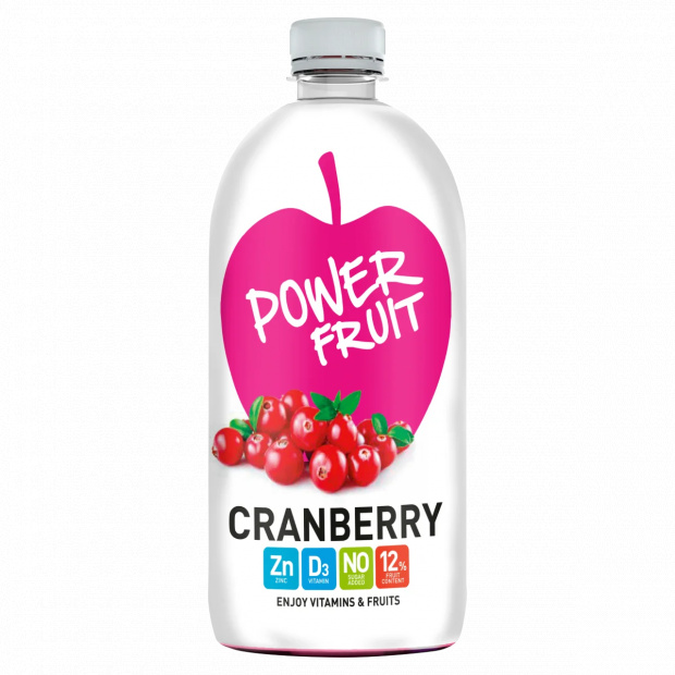 Power Fruit energiaszegény, vörösáfonya-alma ital szűrt vízzel, édesítőszerekkel 750 ml Power Fruit energiaszegény, vörösáfonya-alma ital szűrt vízzel, édesítőszerekkel 750 ml