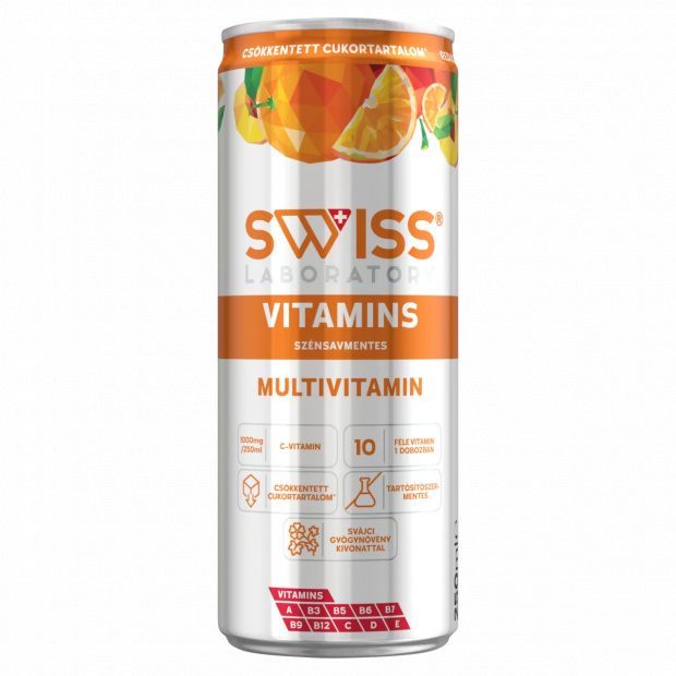 Swiss Laboratory Vitamins multivitamin szénsavmentes ital svájci gyógynövény kivonattal 250 ml 