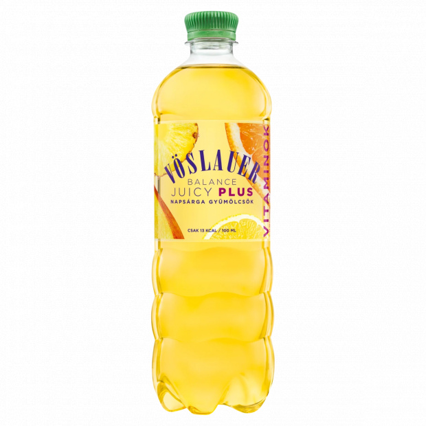 Vöslauer Balance Juicy Plus marakuja-ananász- és mangó ízű szénsavas üdítőital 0,75 l
