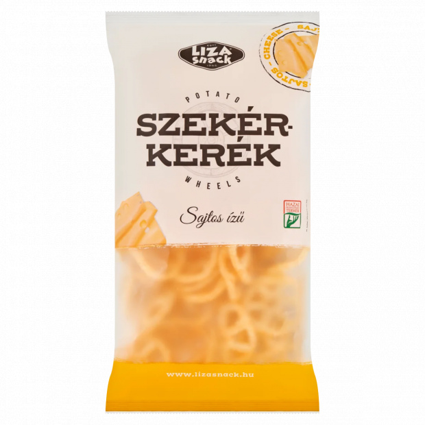 Liza Snack Szekérkerék sajtos ízesítésű burgonyasnack 40 g