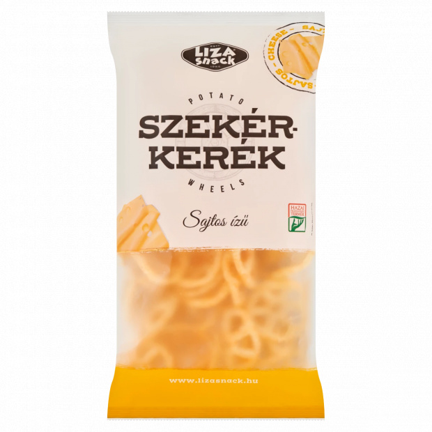 Liza Snack Szekérkerék sajtos ízesítésű burgonyasnack 40 g Liza Snack Szekérkerék sajtos ízesítésű burgonyasnack 40 g