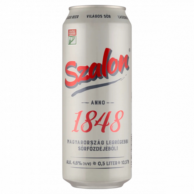 Szalon világos sör 4,6% 0,5 l