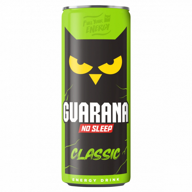Guarana No Sleep Classic tuttifrutti ízű, szénsavas, alkoholmentes ital 250 ml Guarana No Sleep Classic tuttifrutti ízű, szénsavas, alkoholmentes ital 250 ml