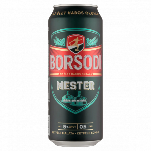 Borsodi Mester minőségi világos sör 5% 0,5 l