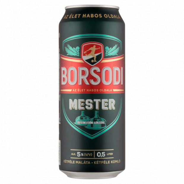 Borsodi Mester minőségi világos sör 5% 0,5 l Borsodi Mester minőségi világos sör 5% 0,5 l