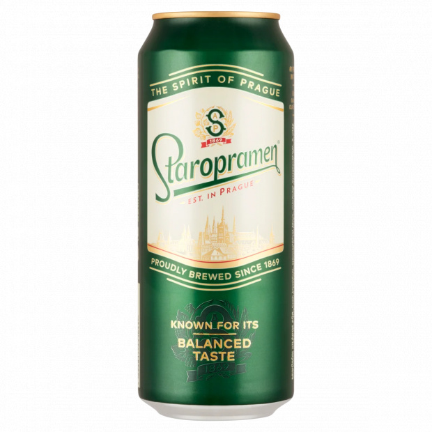 Staropramen minőségi világos sör 5% 0,5 l