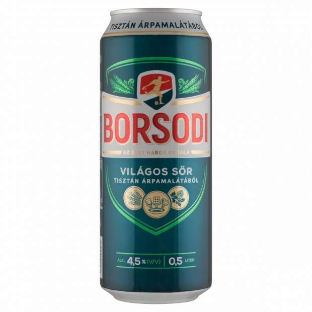 Borsodi világos sör 4,5% 0,5 l Borsodi világos sör 4,5% 0,5 l