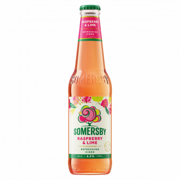 Somersby Raspberry & Lime cider almalé alapú szénsavas alkoholos ital 4,5% 0,33 l