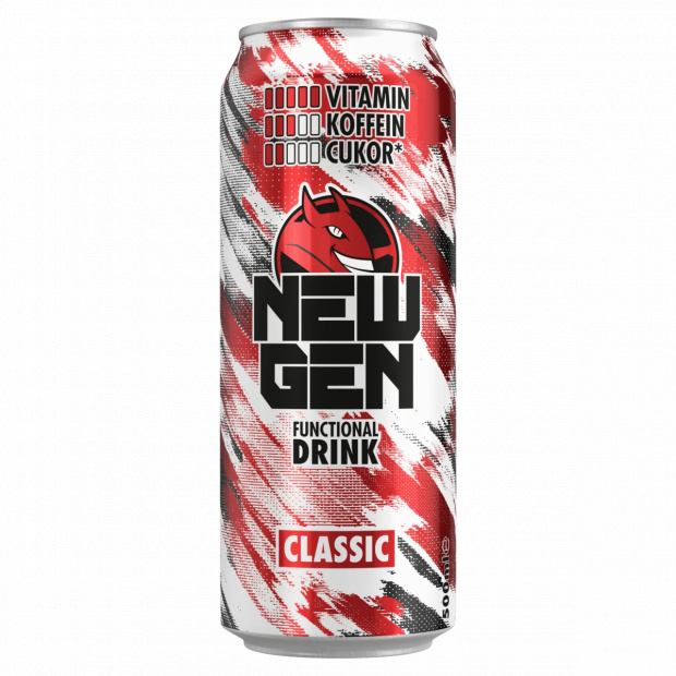 New Gen Classic tuttifruttiízű, koffeintartalmú, szénsavas, alkoholmentes ital 500 ml