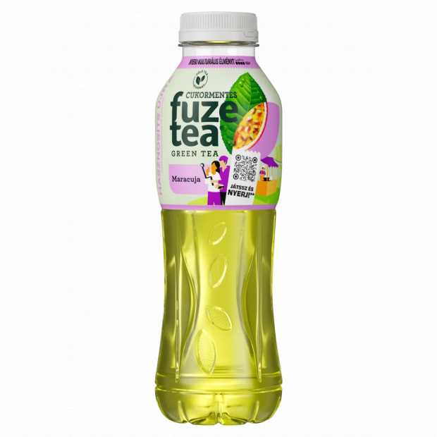 Fuze Tea energiamentes, szénsavmentes maracujaízű üdítőital zöld tea kivonattal 500 ml Fuze Tea energiamentes, szénsavmentes maracujaízű üdítőital zöld tea kivonattal 500 ml