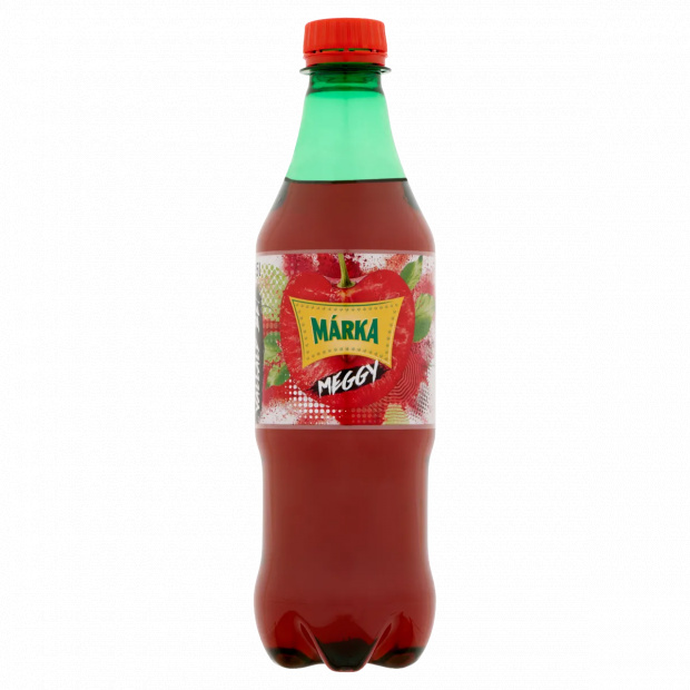 Márka meggy szénsavas üdítőital cukorral és édesítőszerekkel 0,5 l