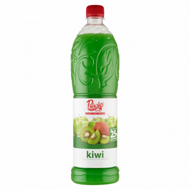 Pölöskei kiwi ízű szörp, cukorral és édesítőszerrel, csökkentett energiatartalommal 1 l