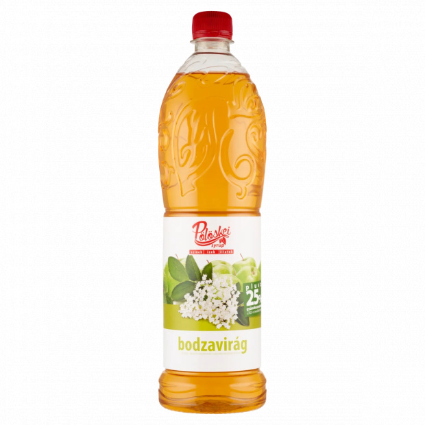 Pölöskei bodzavirág ízű szörp cukorral és édesítőszerrel, csökkentett energiatartalommal 1 l