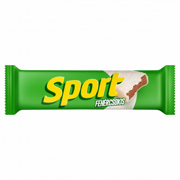 Sport fehér csokoládéval mártott rumos ízű kakaós szelet 31 g