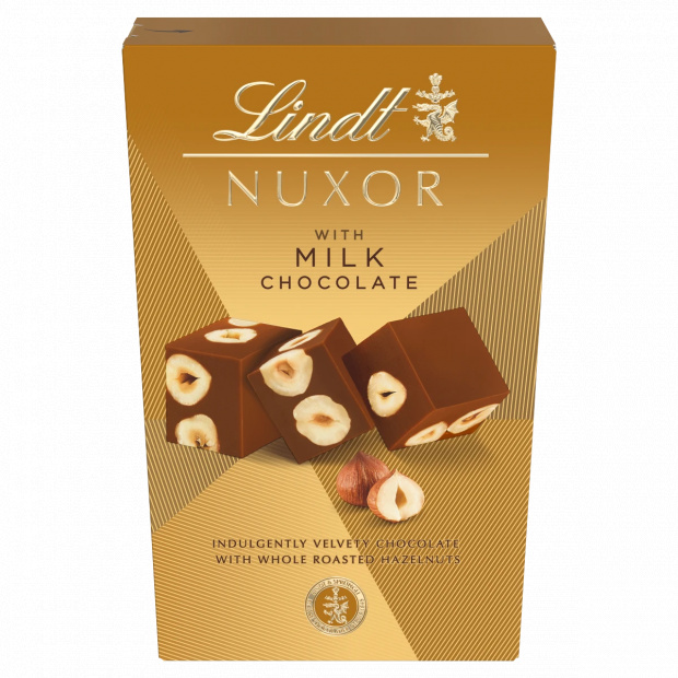 Lindt Nuxor gianduja mogyorós tejcsokoládé egész mogyoróval 150 g