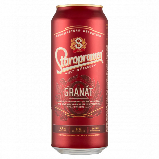Staropramen Granát minőségi félbarna sör 4,8% 0,5 l