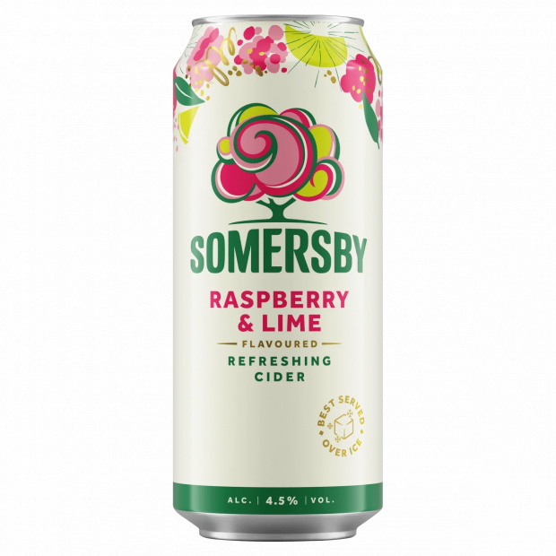 Somersby Raspberry & Lime cider almalé alapú szénsavas alkoholos ital 4,5% 0,5 l
