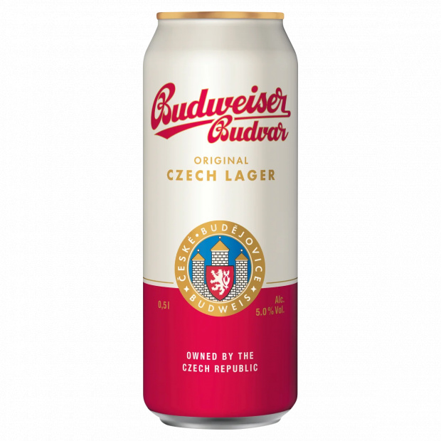 Budweiser Budvar Original cseh prémium világos sör 5% 0,5 l