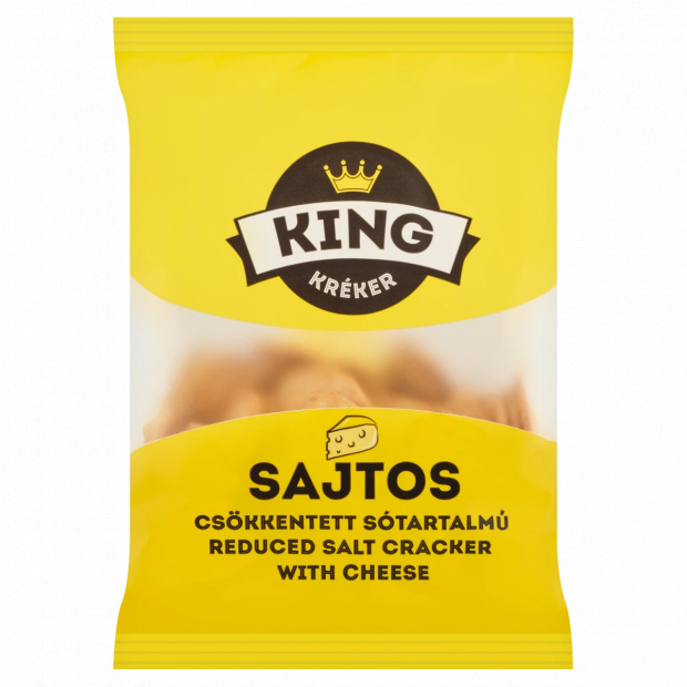 King csökkentett sótartalmú sajtos kréker 100 g