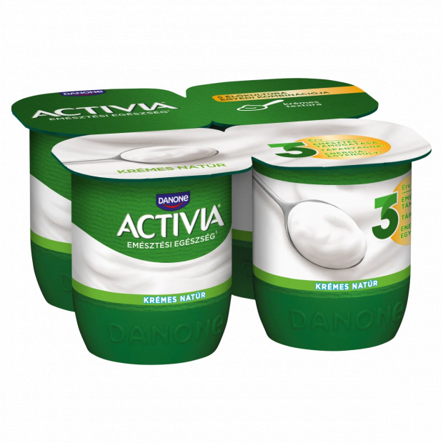 Danone Activia élőflórás, krémes natúr joghurt 4 x 125 g