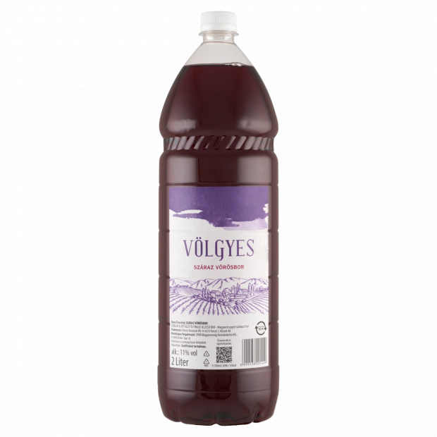 Völgyes Duna-Tisza közi száraz vörösbor 11% 2 l