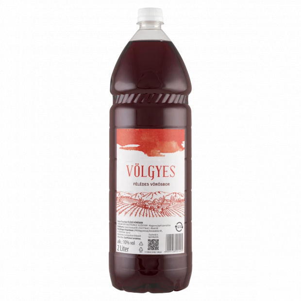 Völgyes Duna-Tisza közi félédes vörösbor 10% 2 l