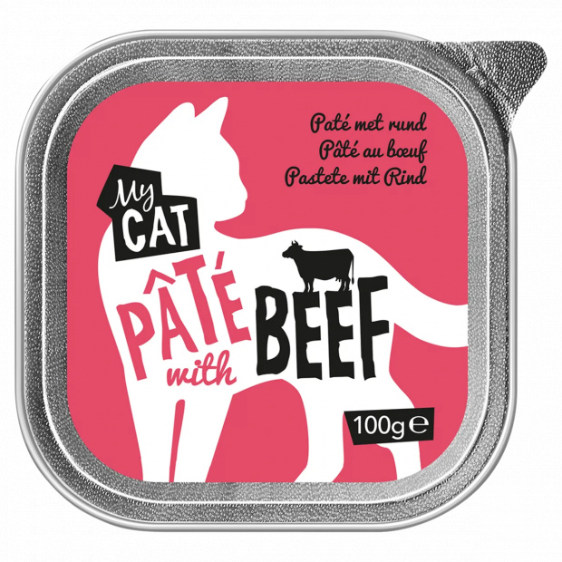 My Cat teljes értékű állateledel felnőtt macskáknak marhahúsos pástétom 100 g 