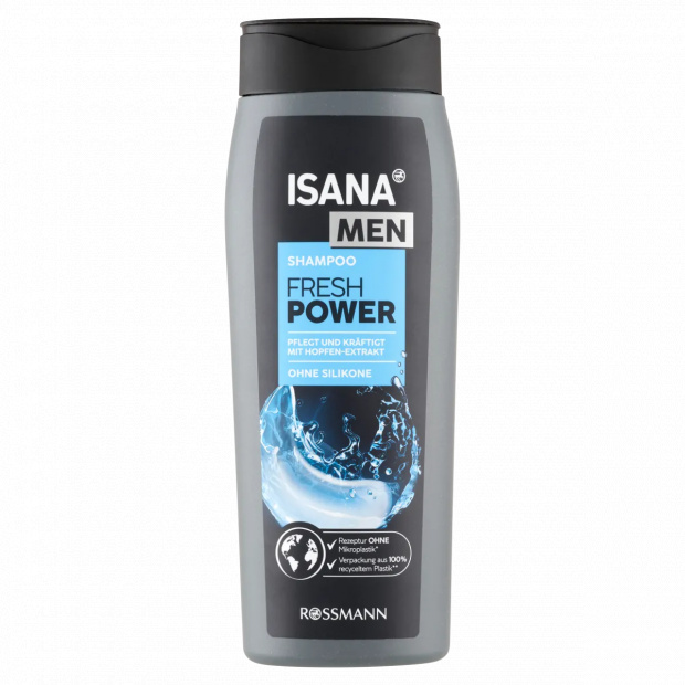 Isana Men Fresh Power sampon férfiaknak 300 ml