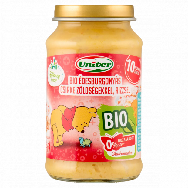 Univer Disney Baby bio édesburgonyás csirke zöldségekkel, rizzsel bébiétel 10 hónapos kortól 220 g