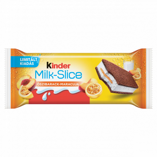 Kinder tejes krémmel töltött sütemény őszibarackos-maracujás készítménnyel 28 g Kinder tejes krémmel töltött sütemény őszibarackos-maracujás készítménnyel 28 g