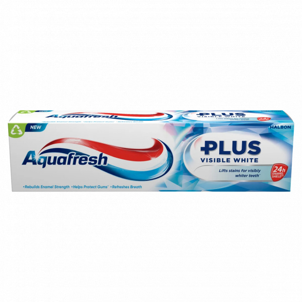 Aquafresh Plus Visible White fluoridos fogkrém 75 ml