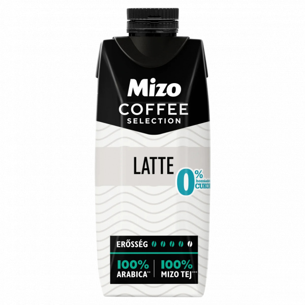 Mizo Coffee Selection Latte UHT zsírszegény kávés tej édesítőszerekkel 250 ml