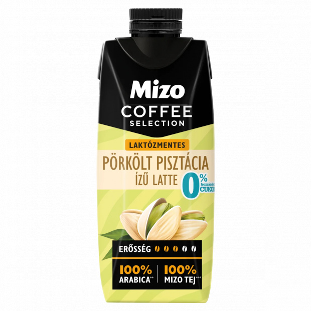 Mizo Coffee Selection Pörkölt Pisztácia ízű Latte UHT laktózmentes zsírszegény kávés tej 250 ml