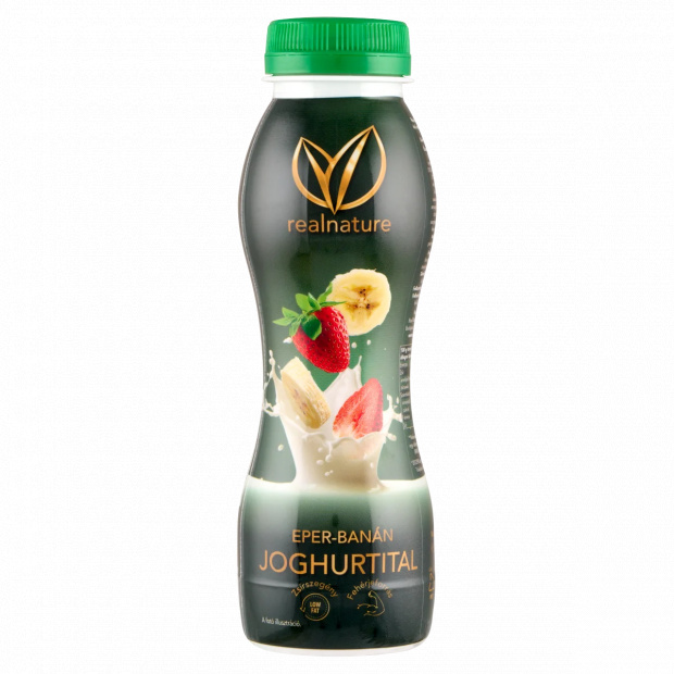 Real Nature eper-banán zsírszegény joghurtital 250 g