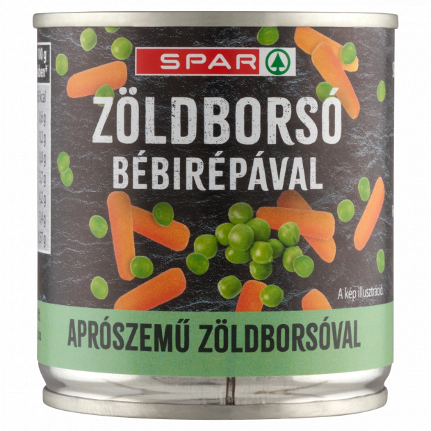 SPAR zöldborsó bébirépával 200 g SPAR zöldborsó bébirépával 200 g